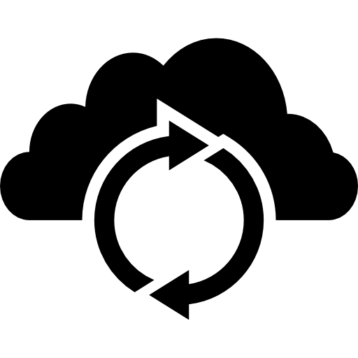 attualizzazione dei dati su cloud  icona