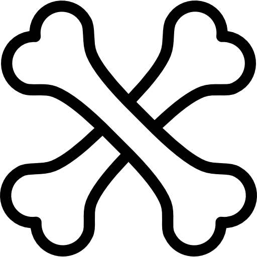 cruz de huesos  icono