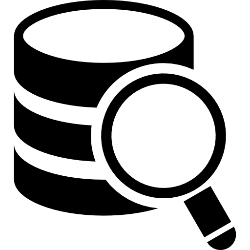 gegevens zoeken in database  icoon