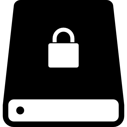 proteção de dados no disco rígido  Ícone