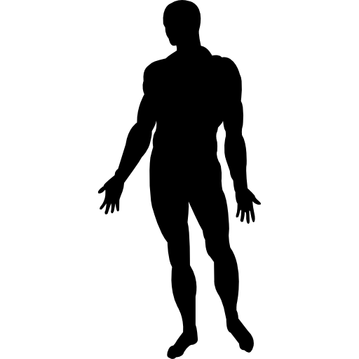 cuerpo humano, posición, negro, silueta  icono