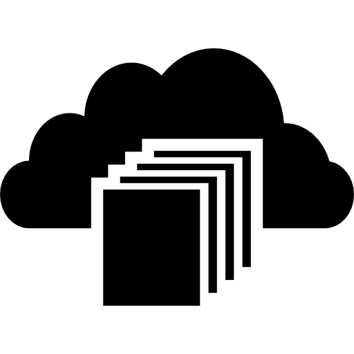 data on the cloud  icon