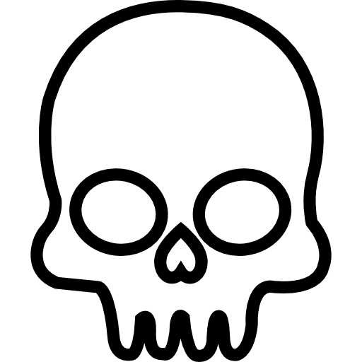 正面から見た頭蓋骨の輪郭  icon