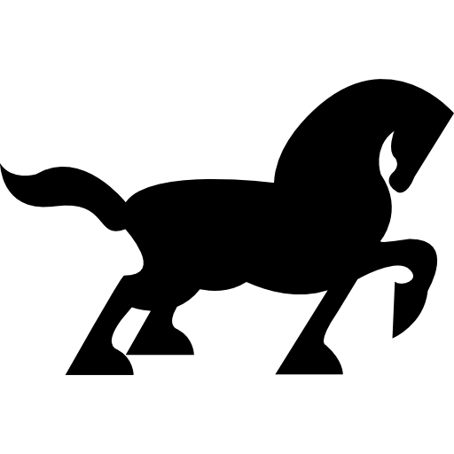 schwarze silhouette des pferdes  icon