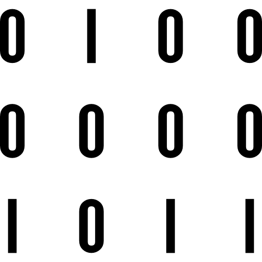 numéros de données binaires  Icône
