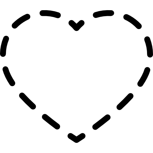 corazón de línea rota  icono