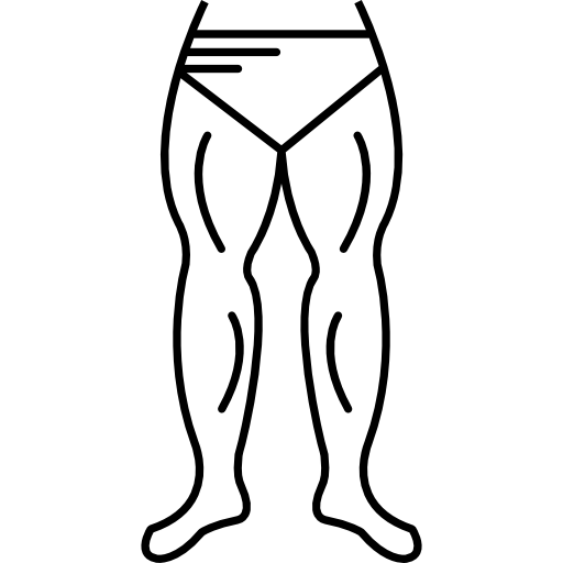 contorno frontal de pernas de ginasta masculina  Ícone