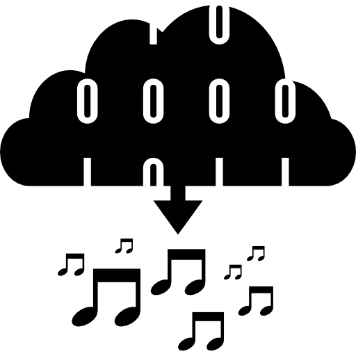 pobieranie danych muzycznych z chmury  ikona