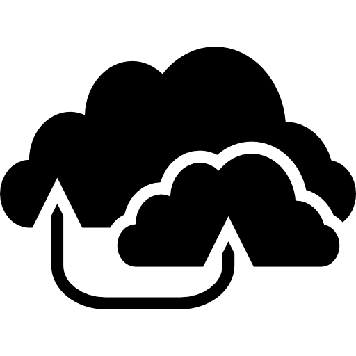 nuvole di dati  icona