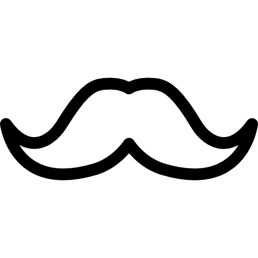 contorno de bigote  icono