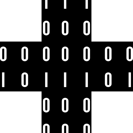 symbol krzyża z danymi  ikona