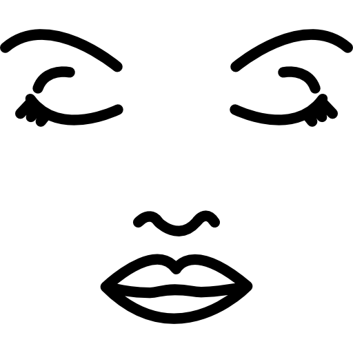 contorno de rosto de mulher  Ícone