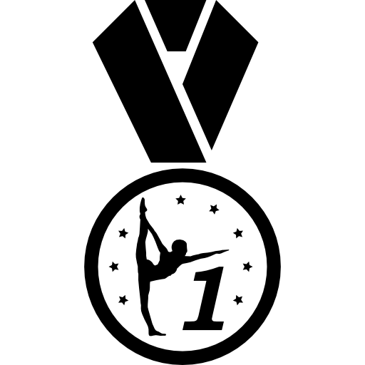 premio medaglia con il numero 1  icona
