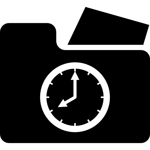 Folder with clock  icon