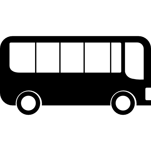vista lateral del bus  icono