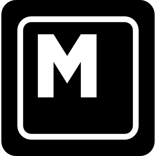 tecla del teclado m  icono