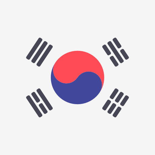 Южная Корея Flags Square иконка