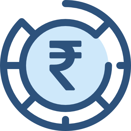 Rupee Monochrome Blue icon