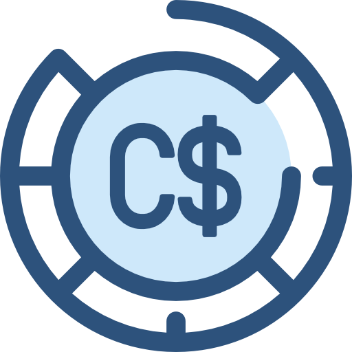 dolar canadiense Monochrome Blue icono