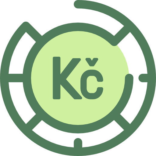 korona czeska Monochrome Green ikona