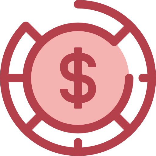 Доллар Monochrome Red иконка