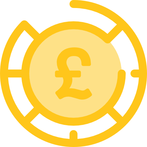 Pound sterling Monochrome Yellow icon