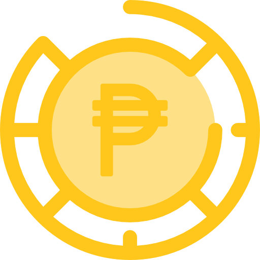 Philippine peso Monochrome Yellow icon