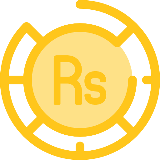 Rupee Monochrome Yellow icon