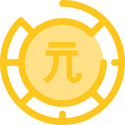 nowy dolar tajwański Monochrome Yellow ikona