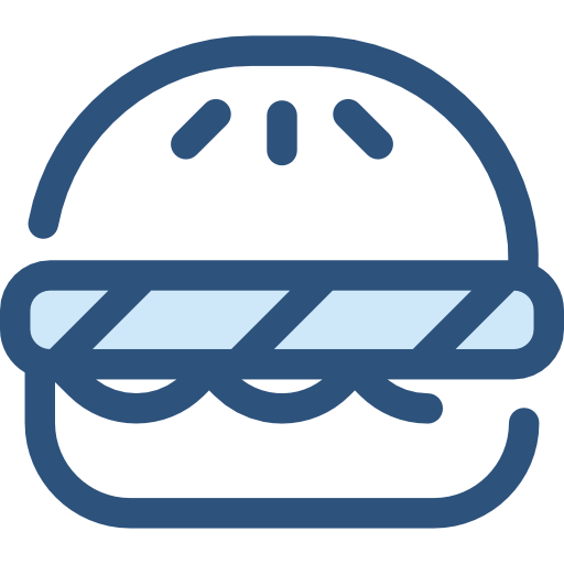 Burger Monochrome Blue icon