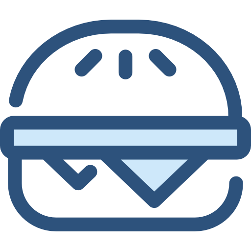 チーズバーガー Monochrome Blue icon