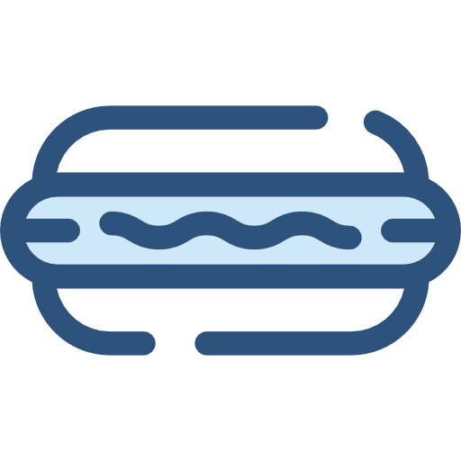 hot-dog Monochrome Blue Icône