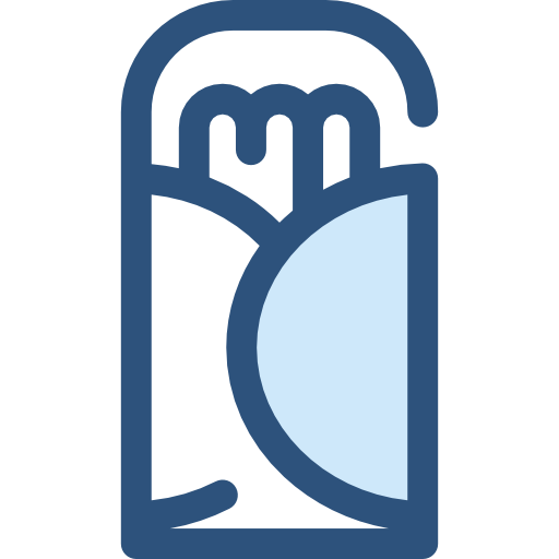 burrito Monochrome Blue ikona
