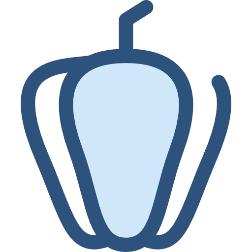 Bell pepper Monochrome Blue icon
