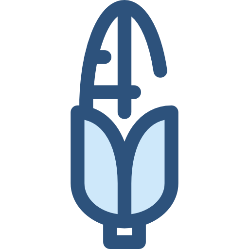 Corncob Monochrome Blue icon