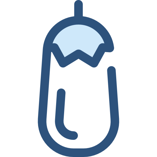 ナス Monochrome Blue icon