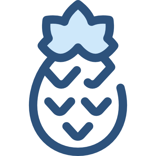 파인애플 Monochrome Blue icon