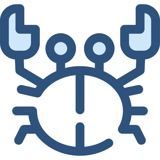 krab Monochrome Blue icoon