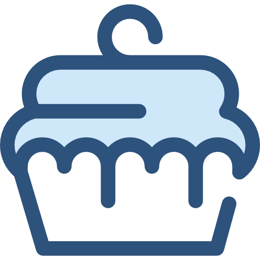 muffin Monochrome Blue icon