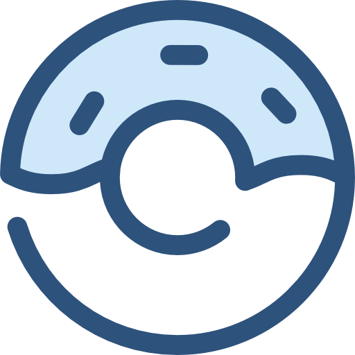 Doughnut Monochrome Blue icon