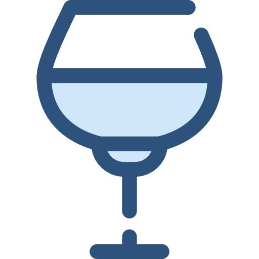 Wine glass Monochrome Blue icon
