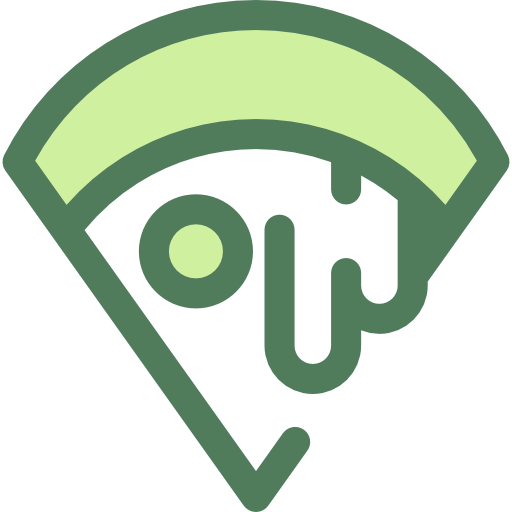 pizza Monochrome Green icona