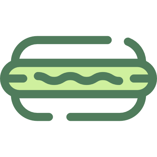 hot dog Monochrome Green ikona