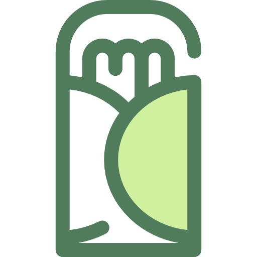 burrito Monochrome Green ikona