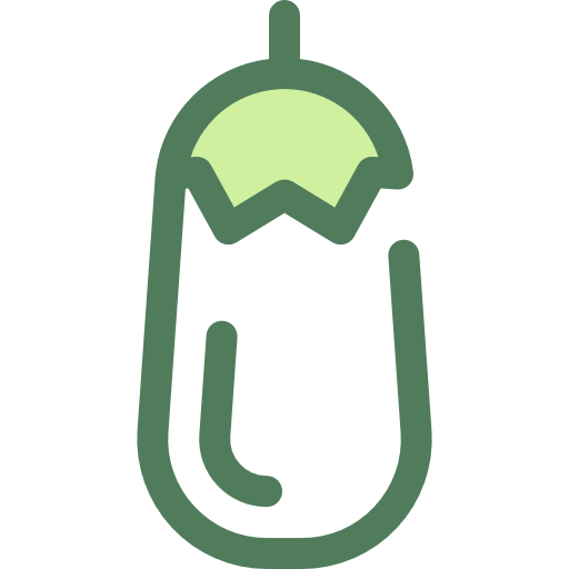 aubergine Monochrome Green Icône