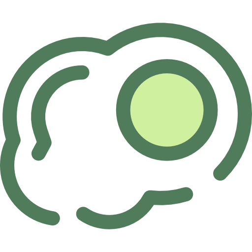 目玉焼き Monochrome Green icon