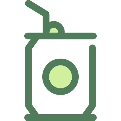 un soda Monochrome Green Icône