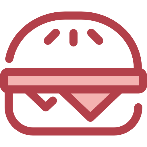 チーズバーガー Monochrome Red icon