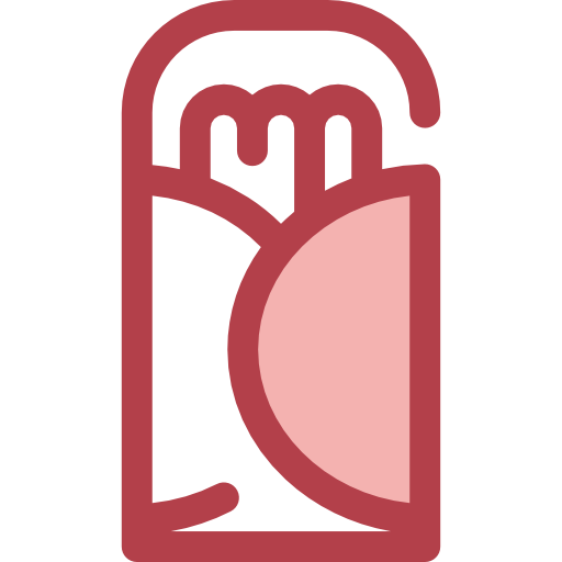 burrito Monochrome Red icono
