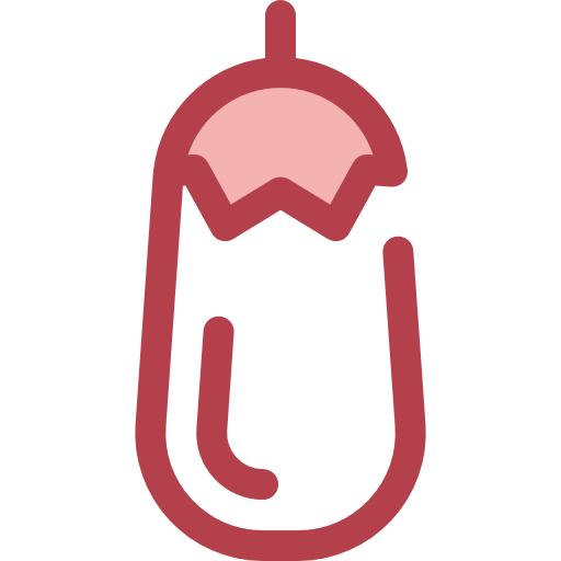 ナス Monochrome Red icon